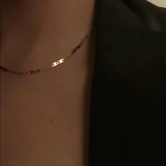 CLOSING SALE! ✨18K Gold Plated Flat Anna Chain Necklace - Picture 9 of 9